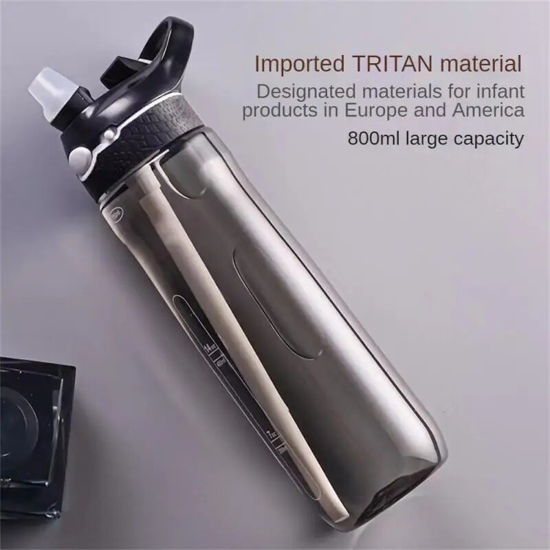 1 komplekts kalnu šosejas velosipēda ūdens pudele 800 ml riteņbraukšanas ūdens pudeles pārnēsājamas āra sporta tējkannas noplūdes necaurlaidīgs dzērienu kauss ar salmiem