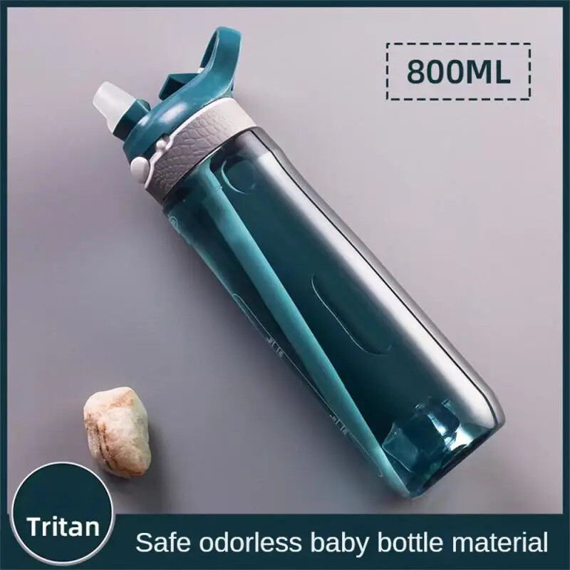 1 komplekts kalnu šosejas velosipēda ūdens pudele 800 ml riteņbraukšanas ūdens pudeles pārnēsājamas āra sporta tējkannas noplūdes necaurlaidīgs dzērienu kauss ar salmiem