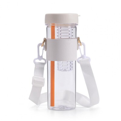 Ūdens pudele ar salmiem pārtikas kvalitātes, neplīstošām ūdens krūzēm, noplūdes izturīgām ar platu muti ūdens tvertni, augļu infuzoru ūdens pudele