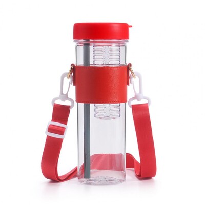 Ūdens pudele ar salmiem pārtikas kvalitātes, neplīstošām ūdens krūzēm, noplūdes izturīgām ar platu muti ūdens tvertni, augļu infuzoru ūdens pudele