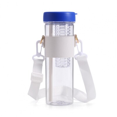 Ūdens pudele ar salmiem pārtikas kvalitātes, neplīstošām ūdens krūzēm, noplūdes izturīgām ar platu muti ūdens tvertni, augļu infuzoru ūdens pudele