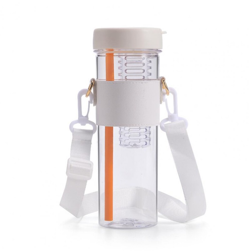 Ūdens pudele ar salmiem pārtikas kvalitātes, neplīstošām ūdens krūzēm, noplūdes izturīgām ar platu muti ūdens tvertni, augļu infuzoru ūdens pudele