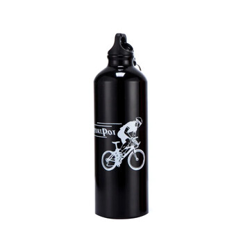 750mL Μπουκάλι νερού Ποδήλατο Mountain Bike Water Bottle Cup Sports Cycling Botella Φλασκοθήκη με κράμα αλουμινίου Carabiner