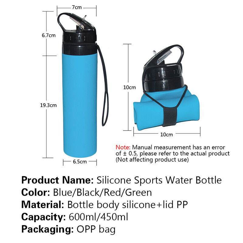 Vanjska sklopiva šalica Sportska silikonska boca za vodu Biciklistička boca za vodu