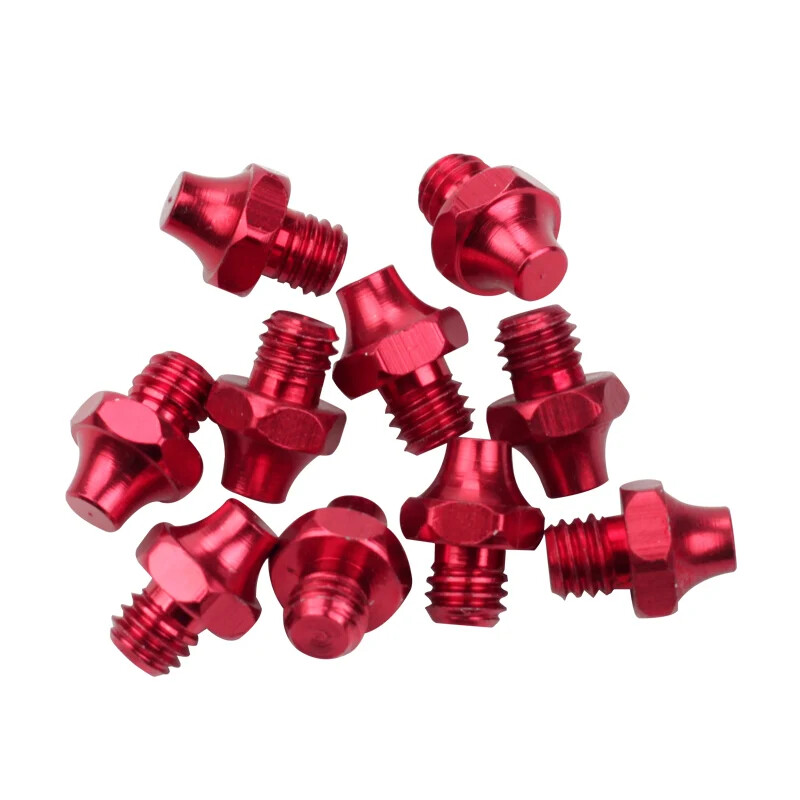 BIKEIN - 8 ks hliníkových zliatin cyklistických pedálov náhradné kolíky červené/modré/zlaté bicyklové pedále opravárenské náradie príslušenstvo 2g