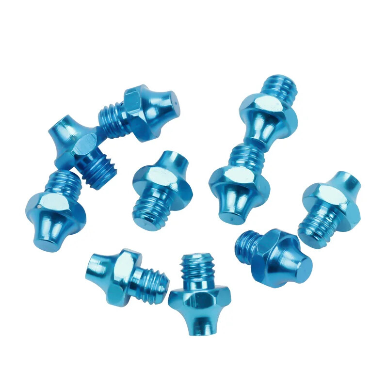 BIKEIN - 8 ks hliníkových zliatin cyklistických pedálov náhradné kolíky červené/modré/zlaté bicyklové pedále opravárenské náradie príslušenstvo 2g