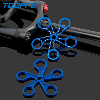 Toopre Cheie pentru capac furcă de bicicletă 8T 12T 24/26/27/28mm pentru SUNTOUR XCR/XCT/XCM Cheie pentru capac furcă de bicicletă MTB Instrument de reparare a furcii de bicicletă