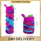 Sporta ūdens pudele āra riteņbraukšanai 500 ml salokāma saliekama mājas piederumi ūdens pudele silikona izturīga ūdens glāze atkārtoti lietojama