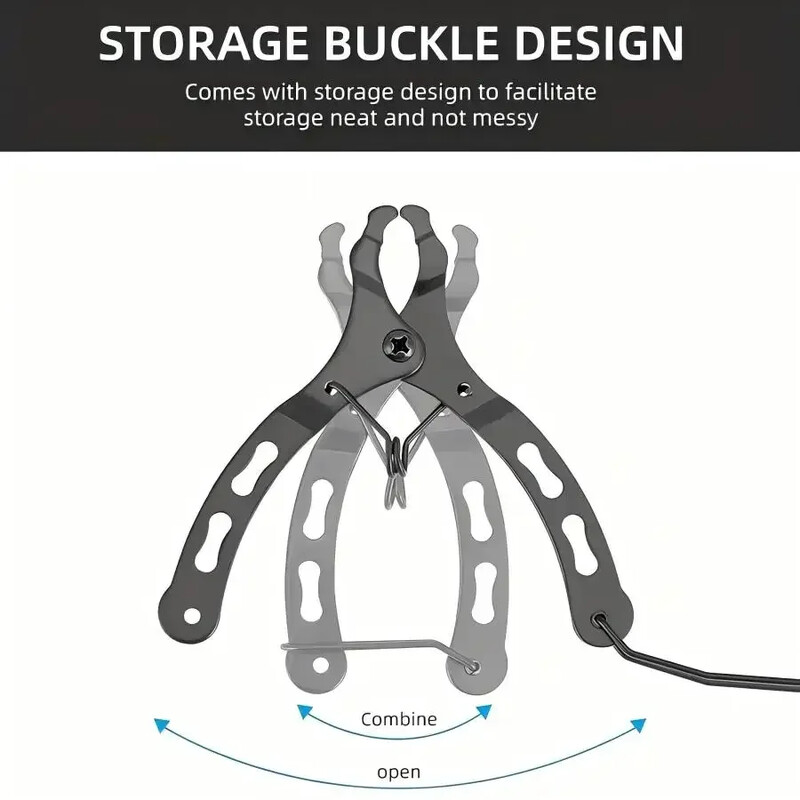 Yanbiguo Mini Bike Link Knaibles Velosipēdu ķēdes sprādzes knaibles, Riteņbraukšanas uzstādīšanas rīks, Kalnu ceļa ātrās noņemšanas uzgriežņu atslēga