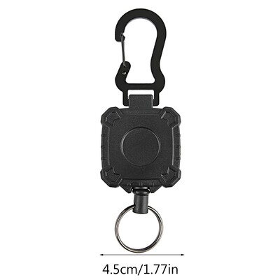 Stiepļu virves āra gredzens, atgriešanās izvelkama ķēde kempinga teleskopiska apzagšanas ķēdes turētāja taktikas atslēgas piekariņš