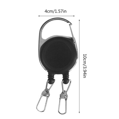 Stiepļu virves āra gredzens, atgriešanās izvelkama ķēde kempinga teleskopiska apzagšanas ķēdes turētāja taktikas atslēgas piekariņš