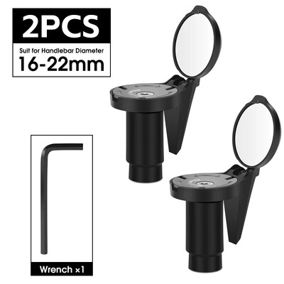 WEST BIKING Universālie riteņbraukšanas stūres aizmugurējā skata spoguļi, regulējami pagriežami 16-22 mm velosipēda spoguļa atpakaļskats MTB šosejas velosipēdam
