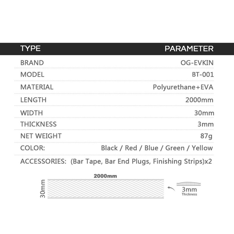 OG-EVKIN Bandă pentru ghidon pentru bicicletă de drum Bandă pentru bară Drop Bară Poliuretan/EVA Anti-vibrație Ciclism Accesorii pentru biciclete cu 2 bare