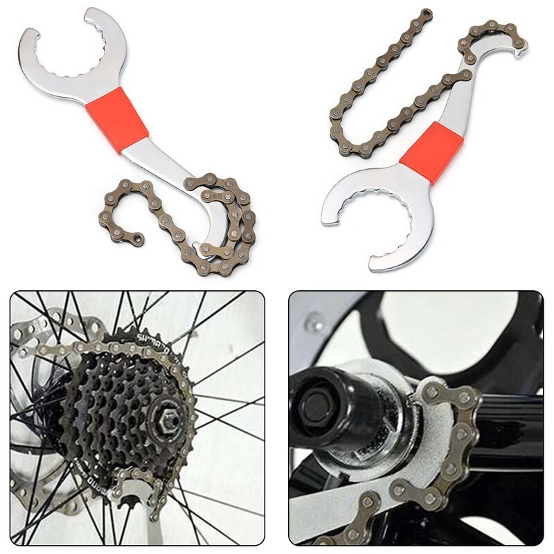 1PC Velosipēdu remonta rīks Velosipēdu ķēdes noņemšanas rīks Kloķa izvilcējs Velosipēdu ķēžu noņemšanas āra kalnu velosipēda daudzfunkcionālie instrumenti