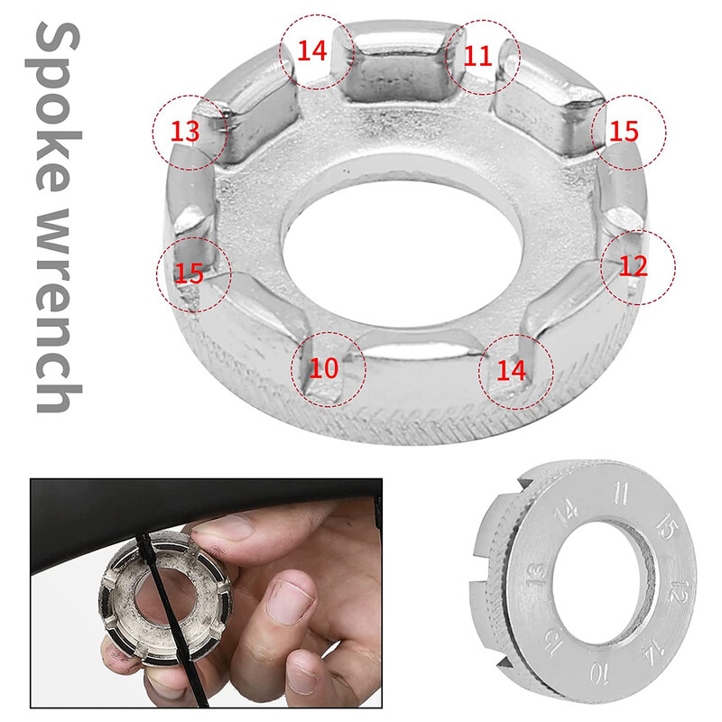 1KOM Ključevi za žbice za bicikle Alati Žbice za cestovne bicikle Ključni alati za biciklizam Čelični kotači Alat za uklanjanje MTB bicikala Popravak Dodaci za bicikle