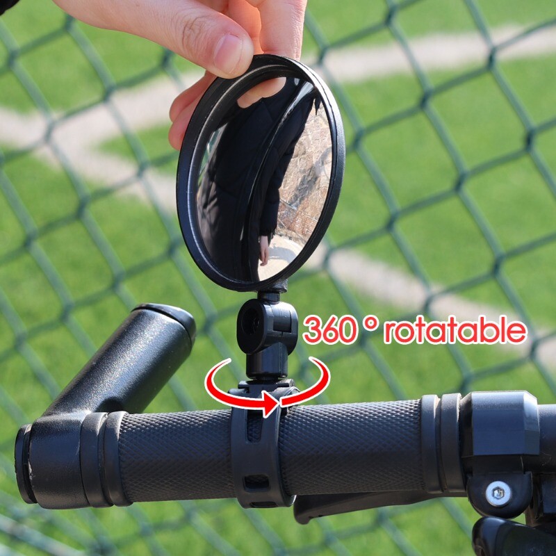 Universāls velosipēda spoguļa stūres atpakaļskata spogulis velosipēda motociklam 360 griešanās regulējama riteņbraukšanai Velosipēdu spogulis