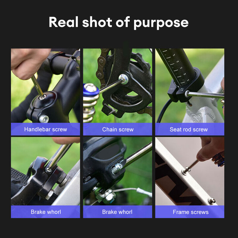 11 vienā krāsā kombinēts alumīnija sakausējuma rīks kalnu velosipēdu remonta rīks ar ķēdes griezēju remonta komplektu Kalnu velosipēdu piederumi