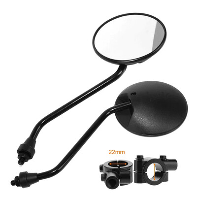 1 pāri universāls velosipēda stūres spogulis 22 mm noapaļots sānskata atpakaļskata spogulis motocikla e-velosipēda skrejritenis 8 mm atpakaļskata spoguļi