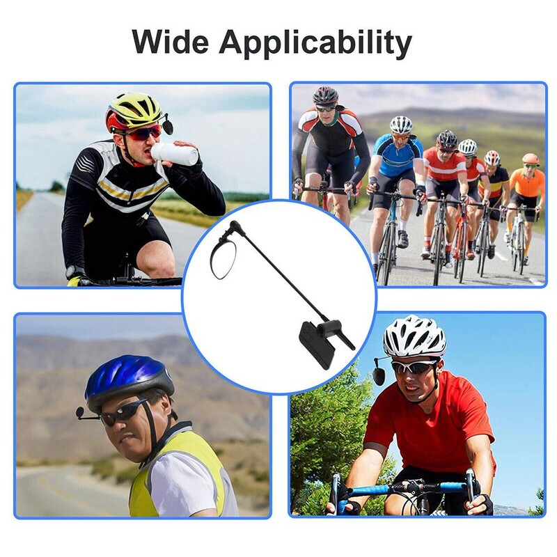 Retrovizor za biciklističku kacigu, širokokutno podesivo 360 stupnjeva, lagano ogledalo za vožnju bicikla Dodaci za retrovizore za bicikle