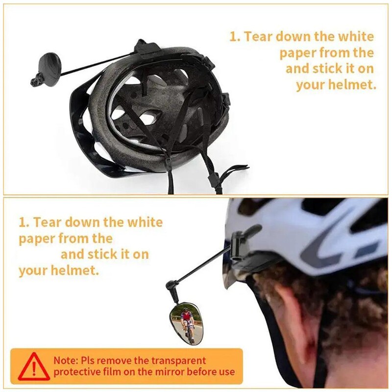 Retrovizor za biciklističku kacigu, širokokutno podesivo 360 stupnjeva, lagano ogledalo za vožnju bicikla Dodaci za retrovizore za bicikle