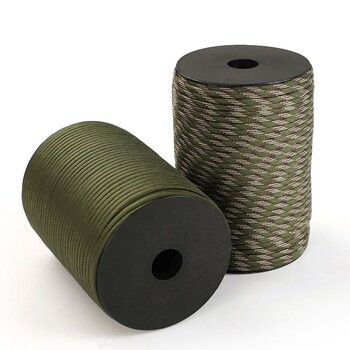 9 Cores 550 Paracord Cord 100M 328FEET Dia.4mm για υπαίθρια κατασκήνωση Survival Lanyard Αξεσουάρ σκηνής πεζοπορίας με σχοινί