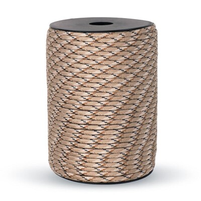 9 serdeņi 550 Paracord vads 100M 328PEET Dia.4mm āra kempinga izdzīvošanai Štrope Izpletņa virve pārgājienu telts piederumi