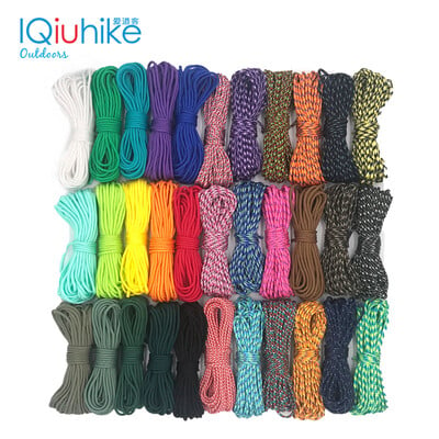 IQiuhike Paracord 2mm 50FT 100FT (31Meters) Viens statīvs serdeņi Paracord virve Cuerda Escalada Paracorde rokassprādzes Paracord