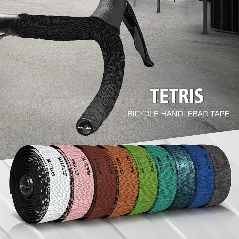 BUCKLOS šosejas velosipēdu stūres lente pret slīdēšanu roktura jostas siksnas PU EVA velosipēda stūres lente amortizējoša riteņbraukšanas stieņa lente
