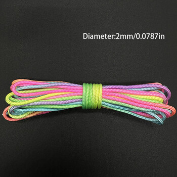 Rainbow Rope 7 Strands 5m/10m/31m,2mm/3mm/4mm Διάμετρος Parachute Rope Climbing Camping Survival Gear ParachuteRope Bracelet