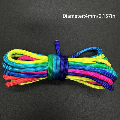 Varavīksnes virve 7 stieņi 5 m/10 m/31 m, 2 mm/3 mm/4 mm diametrs izpletņa virve, kāpšana kempingā, izdzīvošanas aprīkojums, izpletņa virves aproce