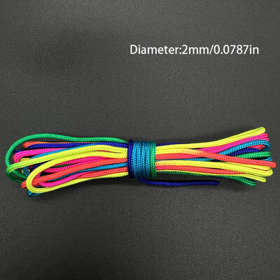 Varavīksnes virve 7 stieņi 5 m/10 m/31 m, 2 mm/3 mm/4 mm diametrs izpletņa virve, kāpšana kempingā, izdzīvošanas aprīkojums, izpletņa virves aproce