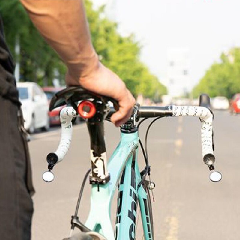 Regulējams mini velosipēda atpakaļskata spogulis šosejas velosipēda stūrei Elastīgs drošs atpakaļskata atpakaļskata spogulis velosipēda spogulis