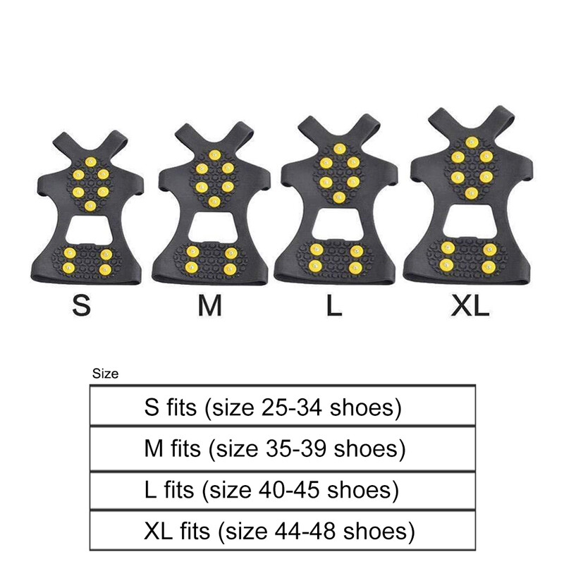 10 hambaga mägironimisklambrid, kaasas olevad libisemisvastased krambid Unisex lumeküünisega jalatsikatted kõndimise matkatarvikud
