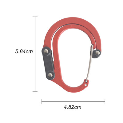 Clip pentru echipament hibrid Carabinier Clip cu cârlig rotativ Clipuri puternice care nu se blochează pentru camping, pescuit, drumeții, rucsac de călătorie, gadget în aer liber
