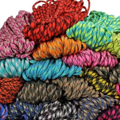 4mm 7-core paracord DIY colorat frânghie împletită colier bijuterii brățară lucrată manual frânghie împletită snur lucrat manual stil popular