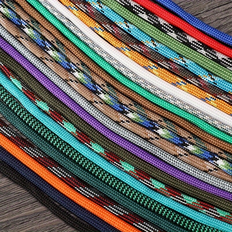 4 mm 7 kodolu paracord, DIY krāsainas pītas virves kaklarotas rotaslietas ar rokām darinātas rokassprādzes pītas virves roku darbs populārs stils