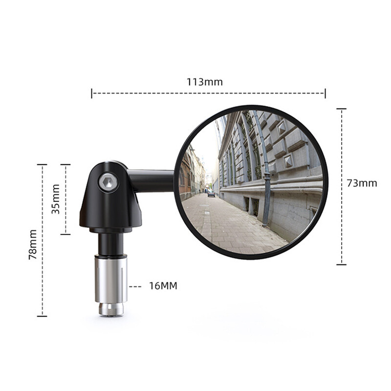 Motocikla stūres atpakaļskata spogulis Stūres paplašinātais aizmugures skata spogulis mazs spogulis aklās zonas platskata drošības pagrieziena spogulis