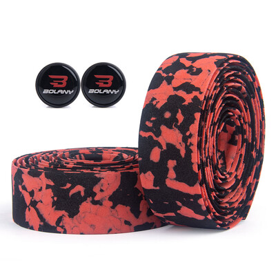 Bolany šosejas velosipēda daudzkrāsu stūres lente EVA pretslīdes riteņbraukšanas stūres roktura lentes apvalki ar lipīgu aizmuguri ar stieņa spraudņiem