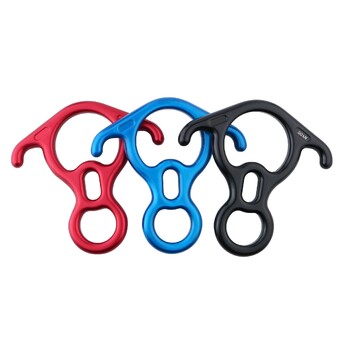 Rock Climbing Descender OX Horn 8 Descend Ring Downhill Eight Ring with Bent-ear Rappelling Gear Belay Device Equipment