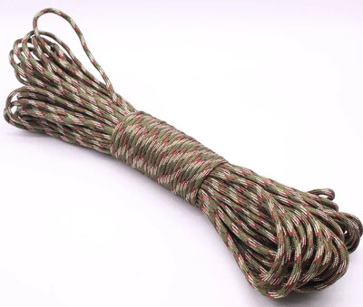 10/20 m 7 branduolių daugiafunkcis karinis pintas Paracord, skirtas rankų darbo pasidaryk pats išgyvenimui lauke, stovyklavimo laipiojimo raktų pakabukas