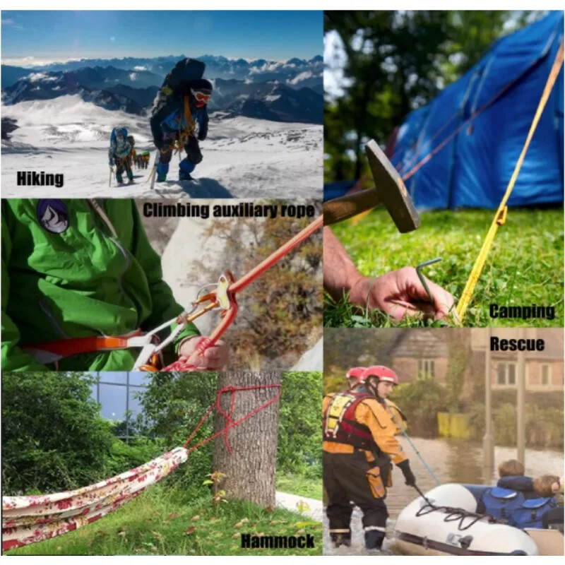 10/20 m 7 branduolių daugiafunkcis karinis pintas Paracord, skirtas rankų darbo pasidaryk pats išgyvenimui lauke, stovyklavimo laipiojimo raktų pakabukas