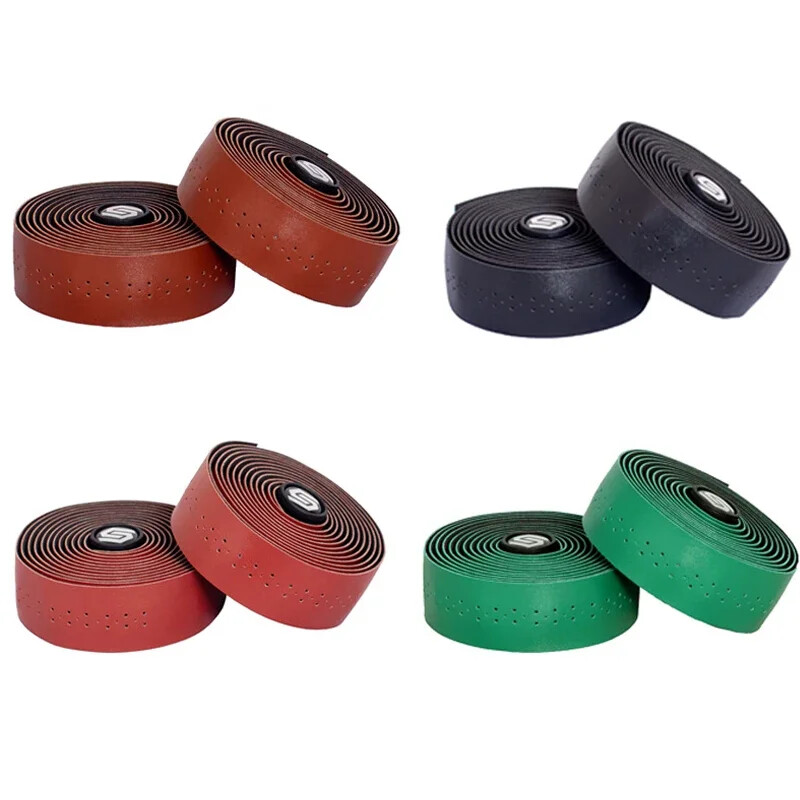 Starinski perforirani remeni za upravljač bicikla Kožni upijajući udarci Protuklizna udobnost Produženi remeni za upravljač cestovnog bicikla