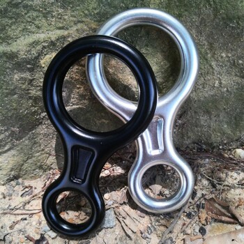 35KN 8 Shape Carabiner Descender Rope Συσκευή αργής κατάβασης Εξωτερική συσκευή αναρρίχησης βράχου Carabiner Escape Rope Slow Descent