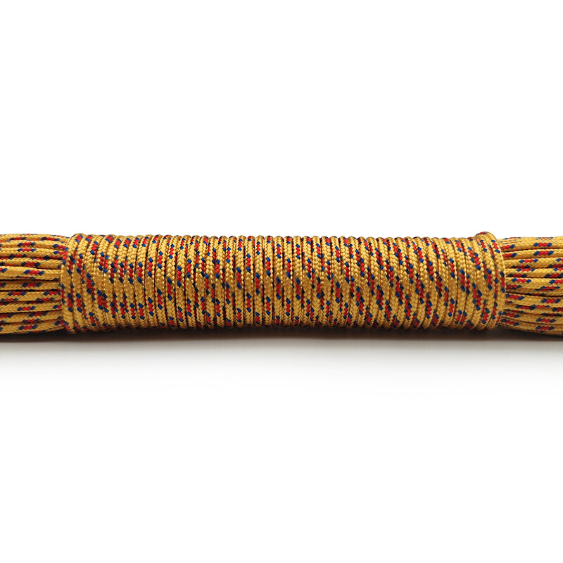 2 mm Paracord 25FT 100FT Virvė 1 vnt Paracorde lauko išgyvenimo įranga Drabužių linija „Pasidaryk pats“ apyrankių didmeninė prekyba