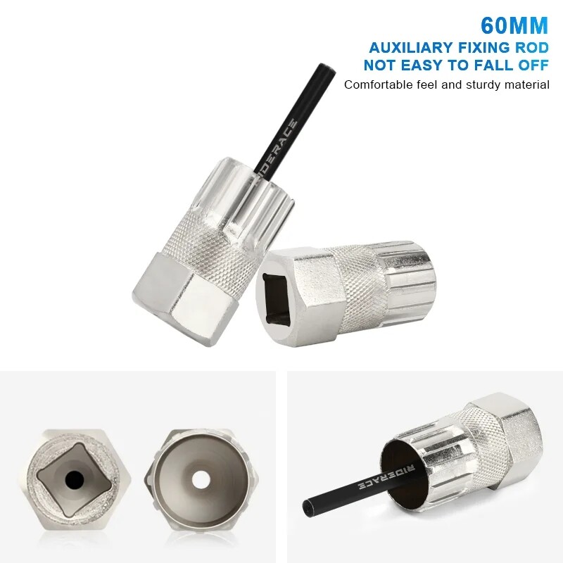 RIDERACE dviračio kasetės užrakto nuėmimo įrankis, skirtas Shimano SRAM SunRace smagračio žvaigždutės nuėmimo priemonėms kelių MTB dviračių remontui