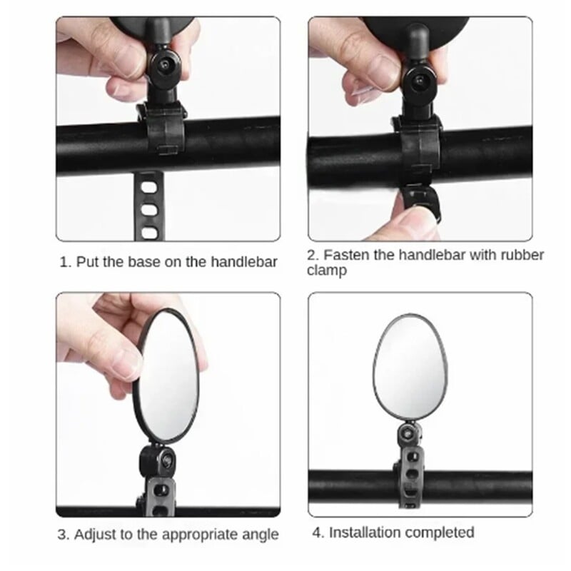 1/2 komada biciklističkih retrovizora, 360 stupnjeva podesivih rotirajućih upravljača, širokokutnih biciklističkih retrovizora, biciklističkih retrovizora