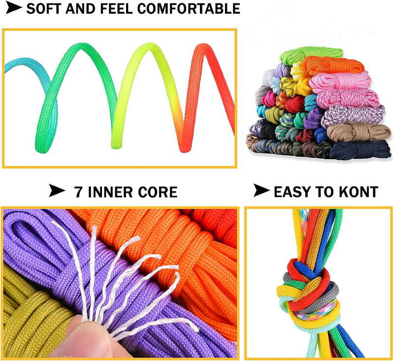 7 šerdies 550 svarų paracord 31 m skersmuo 4 mm išgyvenimo parašiutinio virvės palapinės priedai, skirti pasidaryk pats gaminti apyrankę šunų antkaklio idėjai dovana