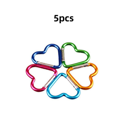 Раница Ключодържател Мултифункционален Универсален Удобен Стилен Издръжлив инструмент за открито Оборудване за къмпинг Карабинер във формата на сърце