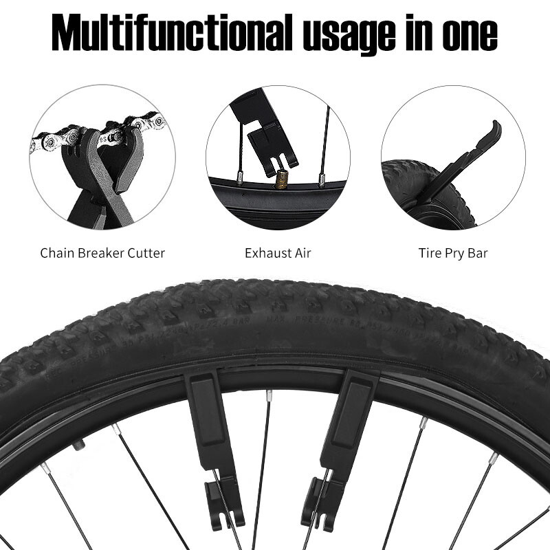 WEST BIKING Guma za bicikl Poluga za gumu MTB Guma za cestovni bicikl Žlica Kliješta za rušenje Višenamjenski alati za popravak biciklističkih kotača