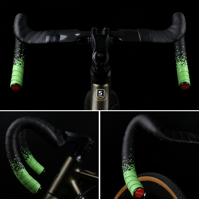 CYDY velosipēda stūres siksna MTB šosejas velosipēda roktura lente neslīdoša PU EVA lente Rokas stieņa aizsargapvalks Riteņbraukšanas piederumi 1 pāris